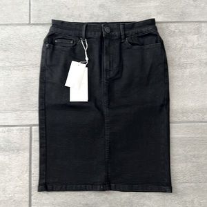 Vila Black Jean Skirt